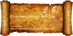 Czechmeiszter Géza névjegykártya